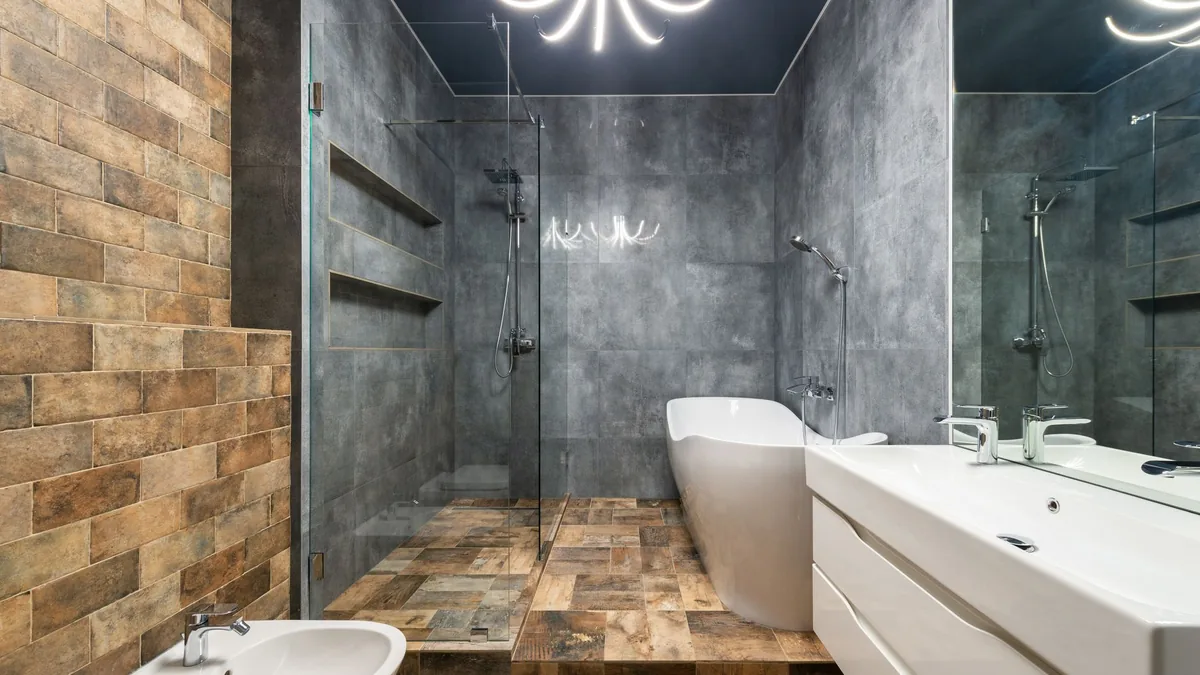Low-threshold walk-in shower installed in a St. Paul, MN bathroom